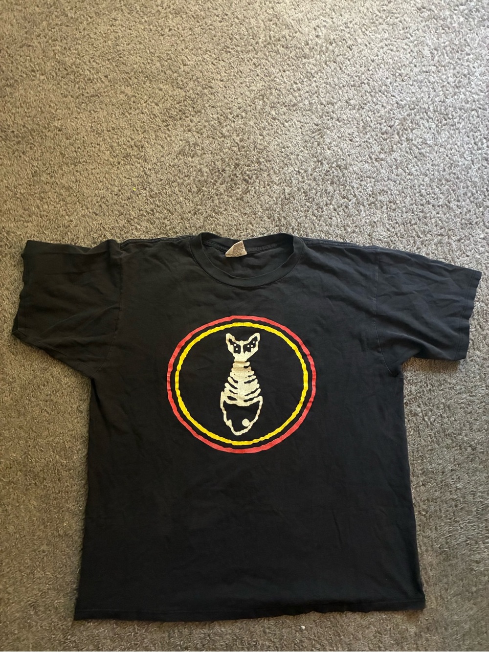 Vintage Fishbone band Black Heavyweight Tee with Blue Label
